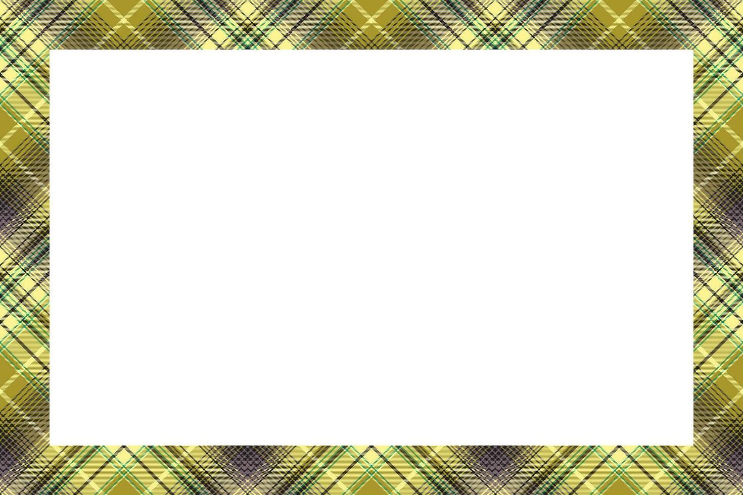 Rectangle borders and Frames vector. Border pattern geometric vintage frame design. Scottish tartan plaid fabric texture. Template for gift card, collage, scrapbook or photo album and portrait. vector