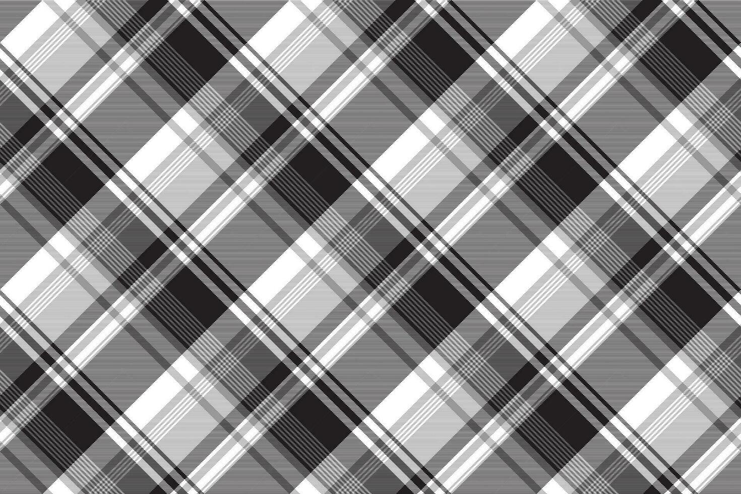 Grayscale black white check plaid seamless pattern vector