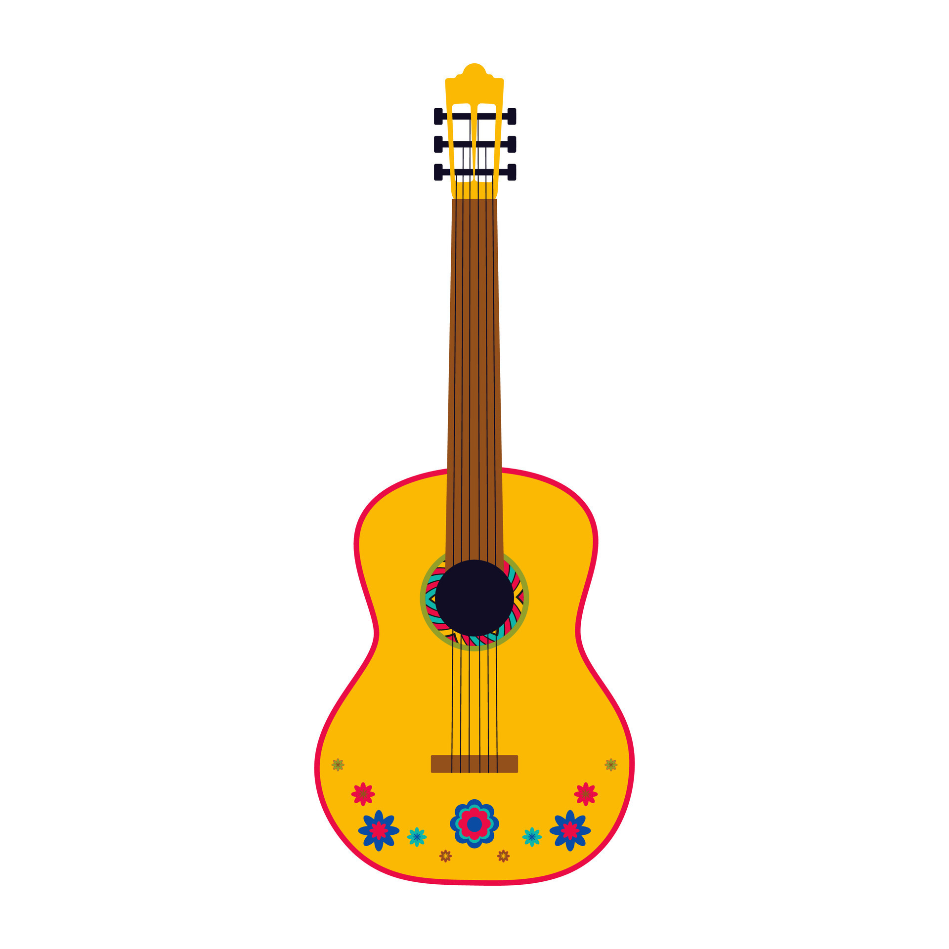 nacional mexicano guitarra. vector musical instrumento guitarrón