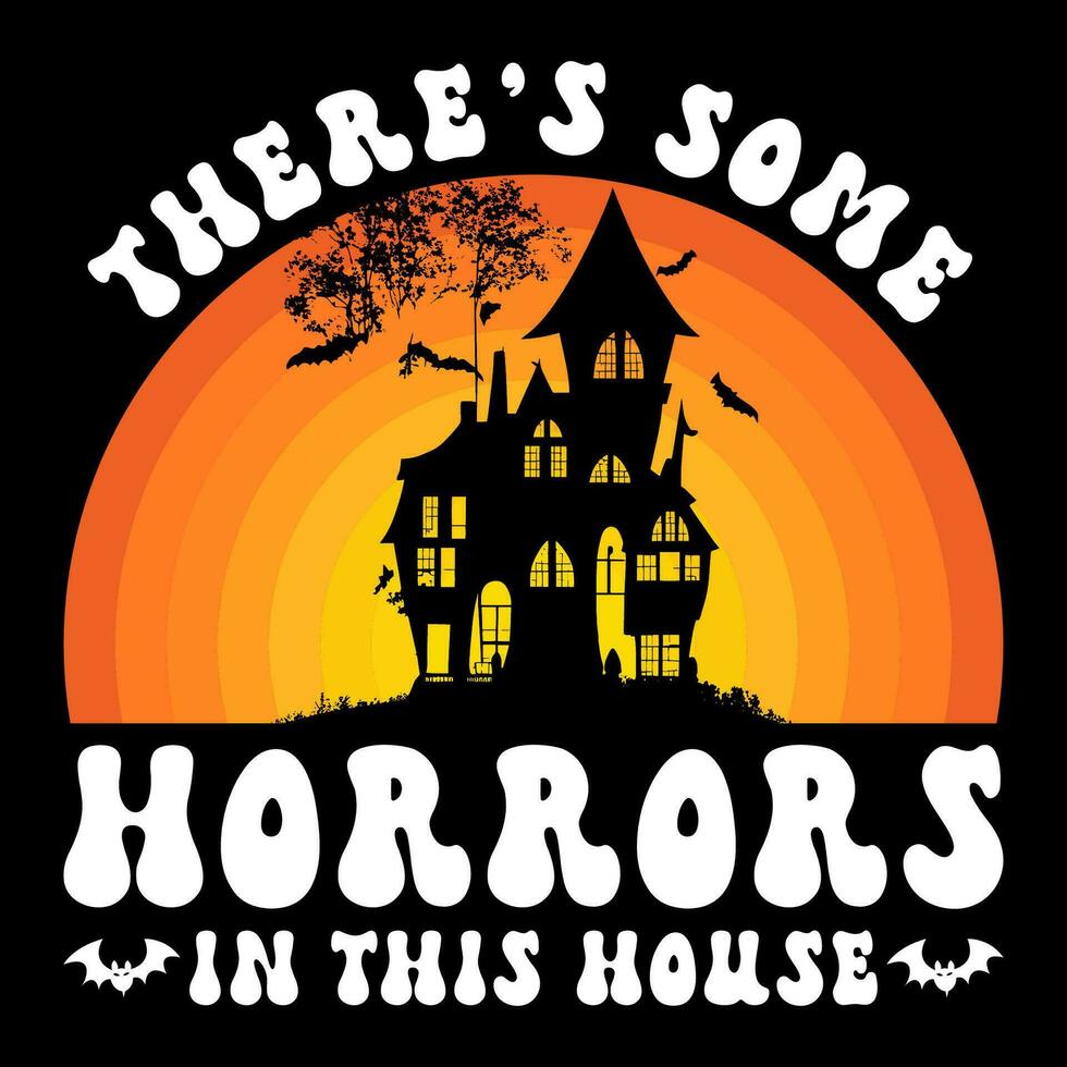 funny halloween tshirt quotes design happy halloween vector, pumpkin, witch, spooky, ghost, Silhouette vector
