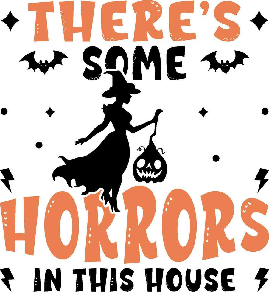 funny halloween tshirt quotes design happy halloween vector, pumpkin, witch, spooky, ghost, Silhouette vector