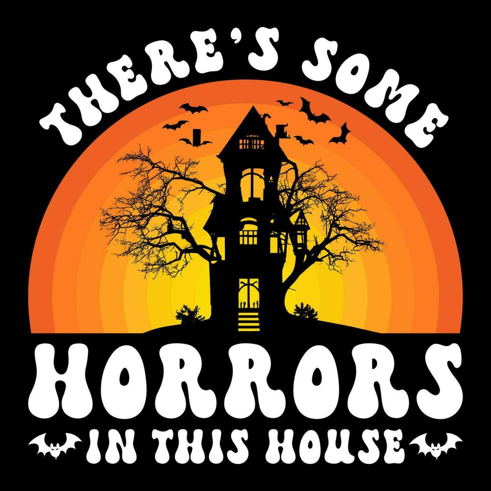 funny halloween tshirt quotes design happy halloween vector, pumpkin, witch, spooky, ghost, Silhouette vector