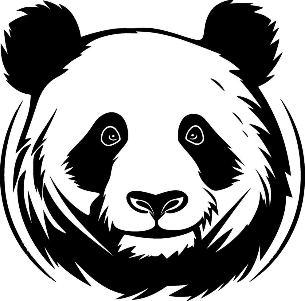 panda, minimalista y sencillo silueta - vector ilustración