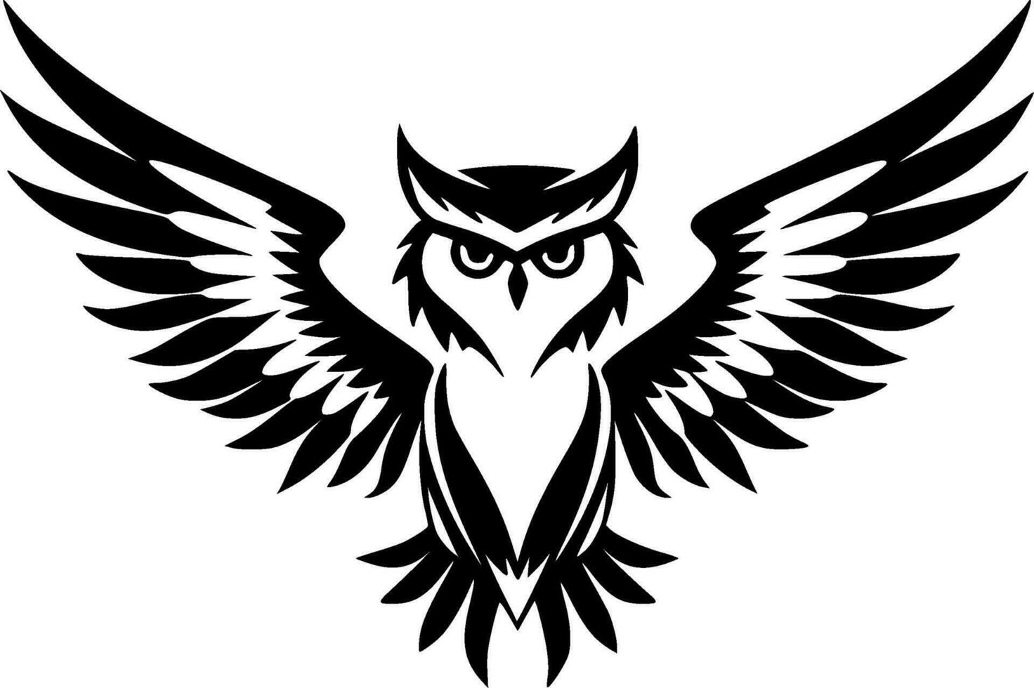 Owl, Minimalist and Simple Silhouette - Vector illustration