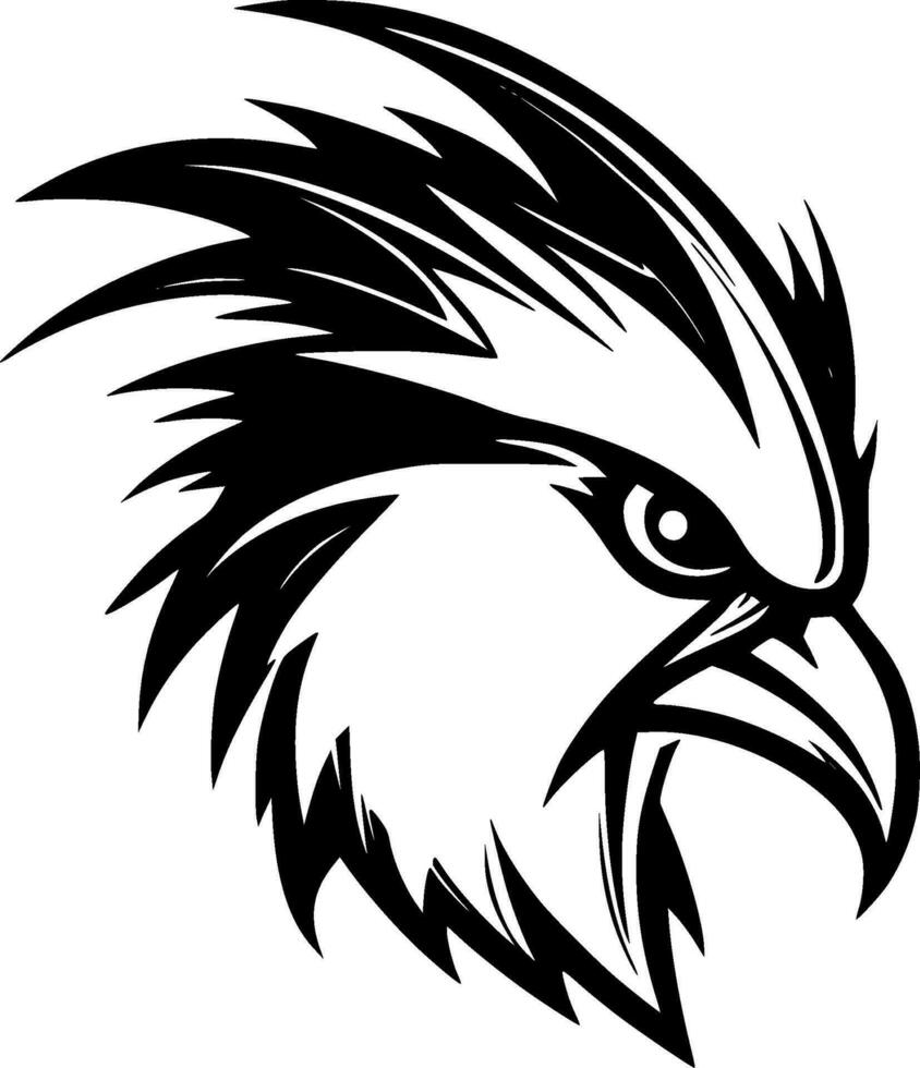 Parrot - Black and White Isolated Icon - Vector illustration