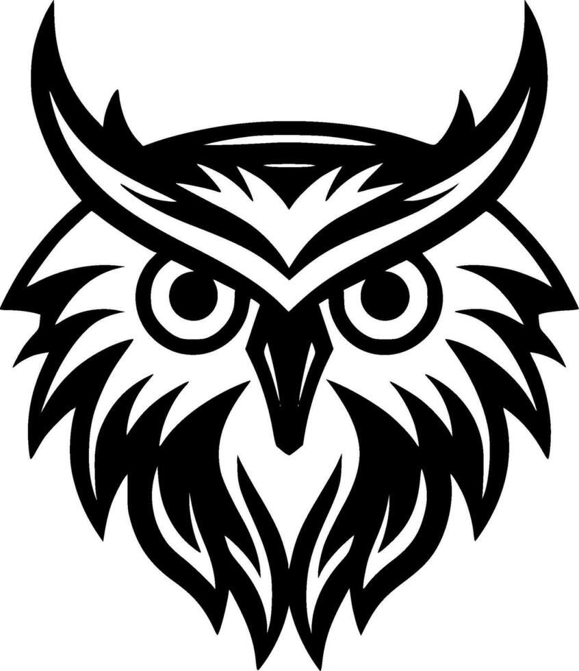 Owl - Minimalist and Flat Logo - Vector illustration