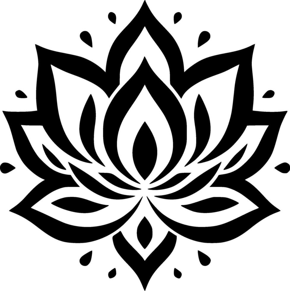 Mandala, Minimalist and Simple Silhouette - Vector illustration