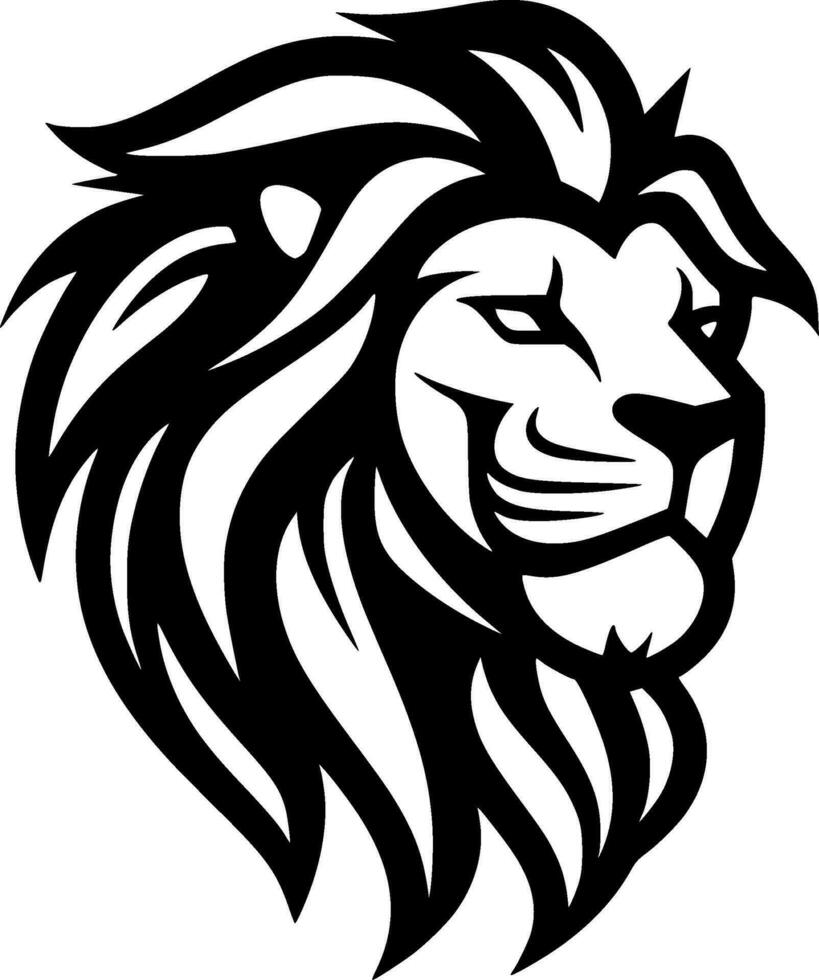 león - minimalista y plano logo - vector ilustración