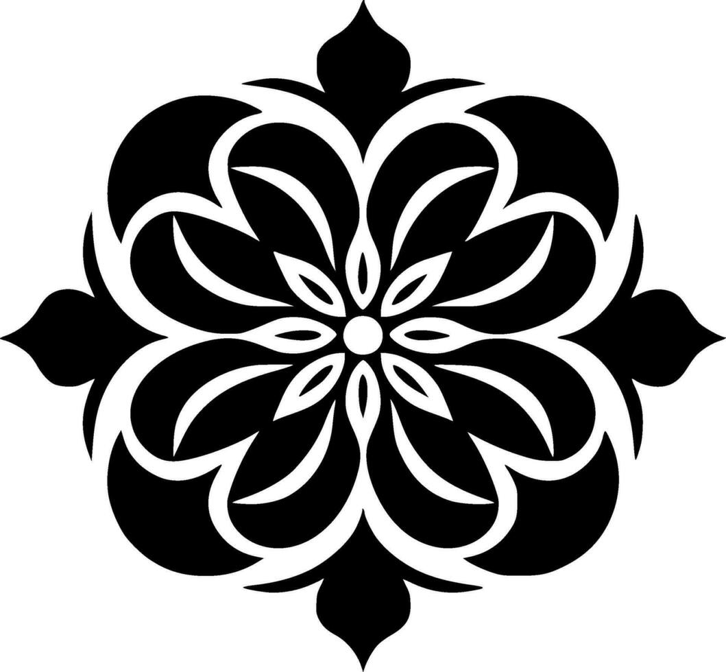 Mandala - Minimalist and Flat Logo - Vector illustration