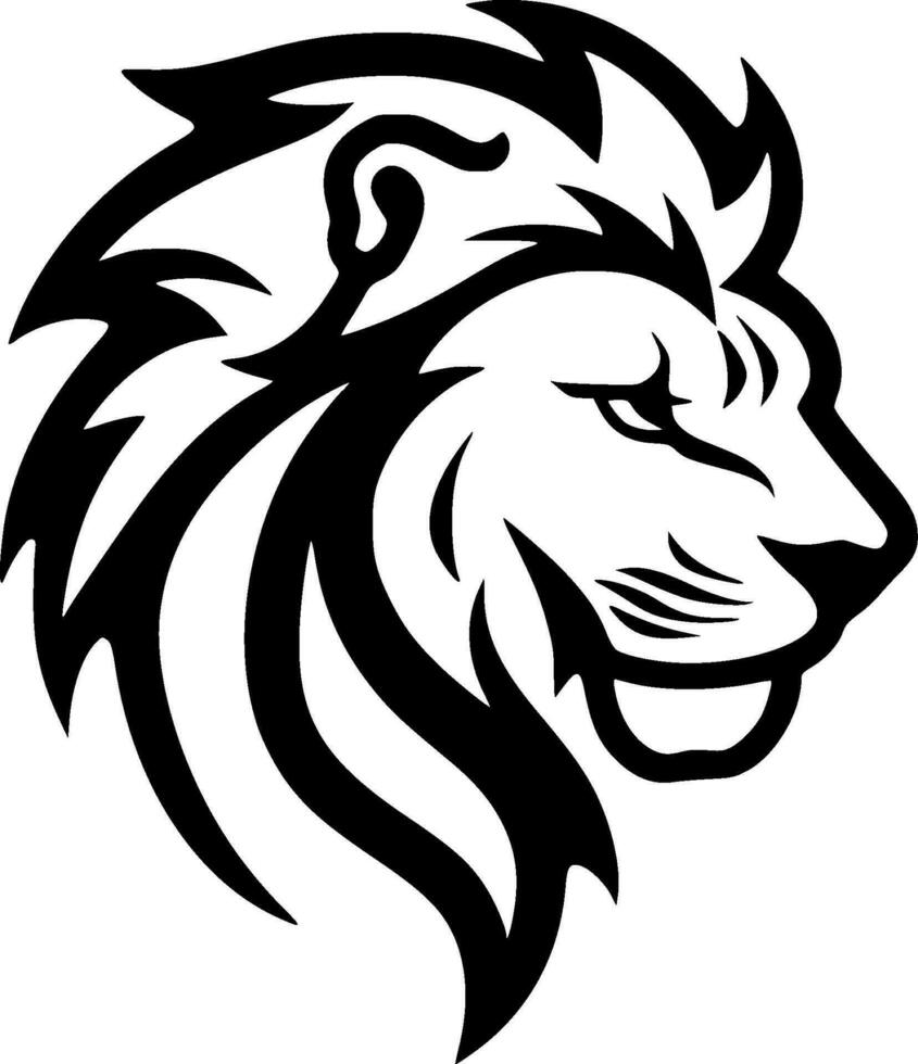 Lion, Minimalist and Simple Silhouette - Vector illustration