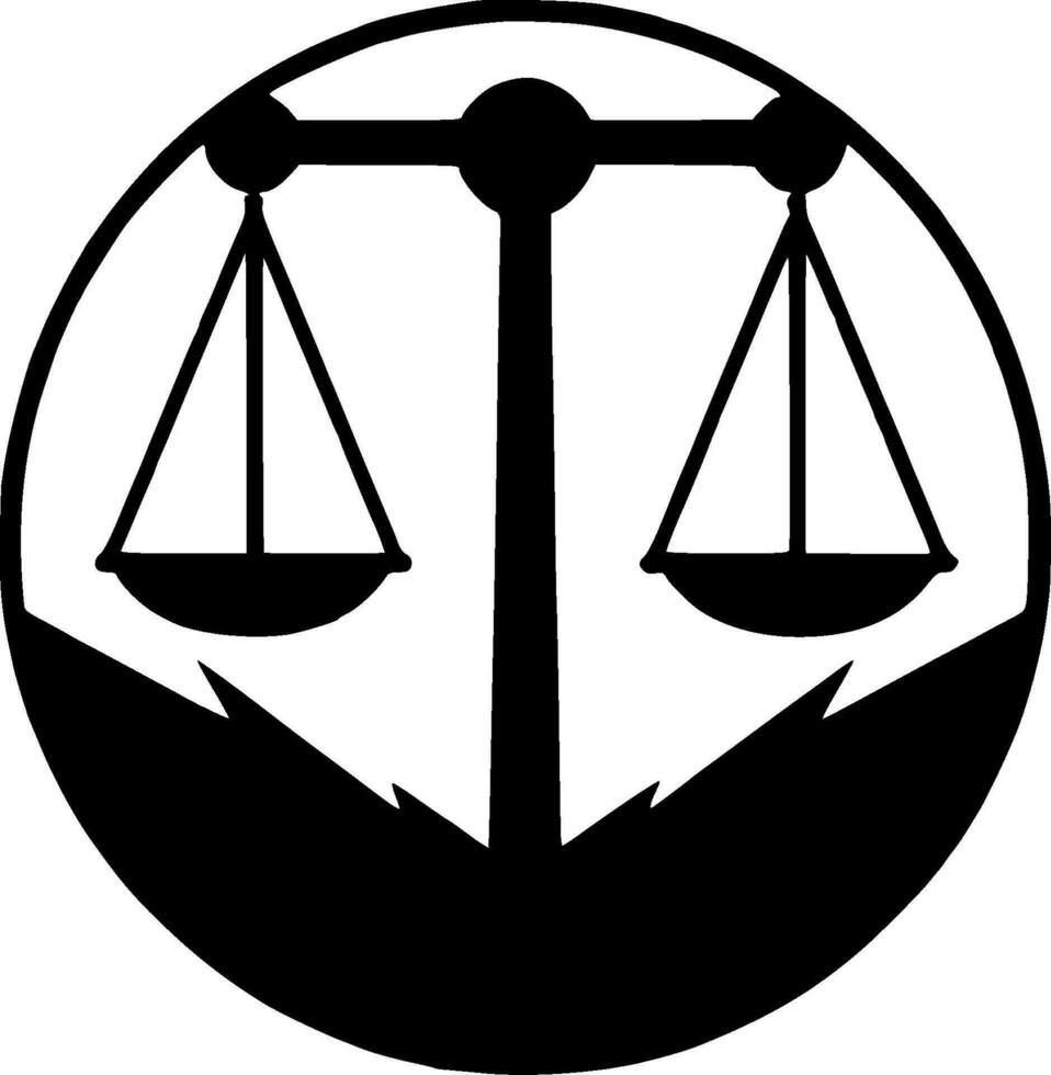 Justice - Minimalist and Flat Logo - Vector illustration