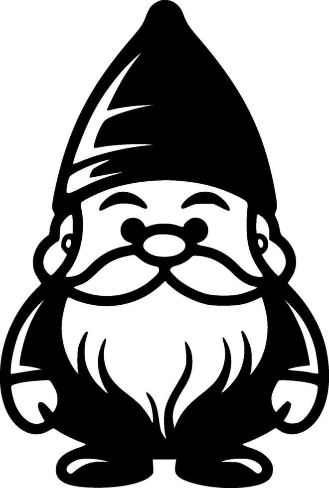Gnome - Minimalist and Flat Logo - Vector illustration