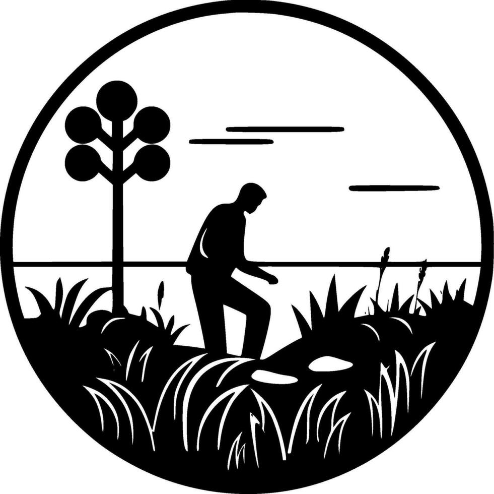 Garden - Minimalist and Flat Logo - Vector illustration
