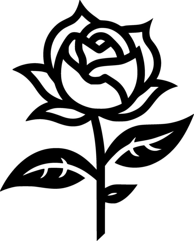 Flower, Minimalist and Simple Silhouette - Vector illustration
