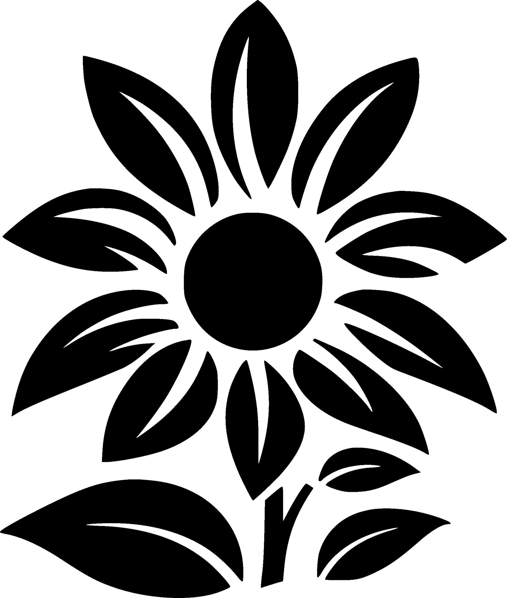 Flower, Black and White Vector illustration 28002660 Vector Art at Vecteezy