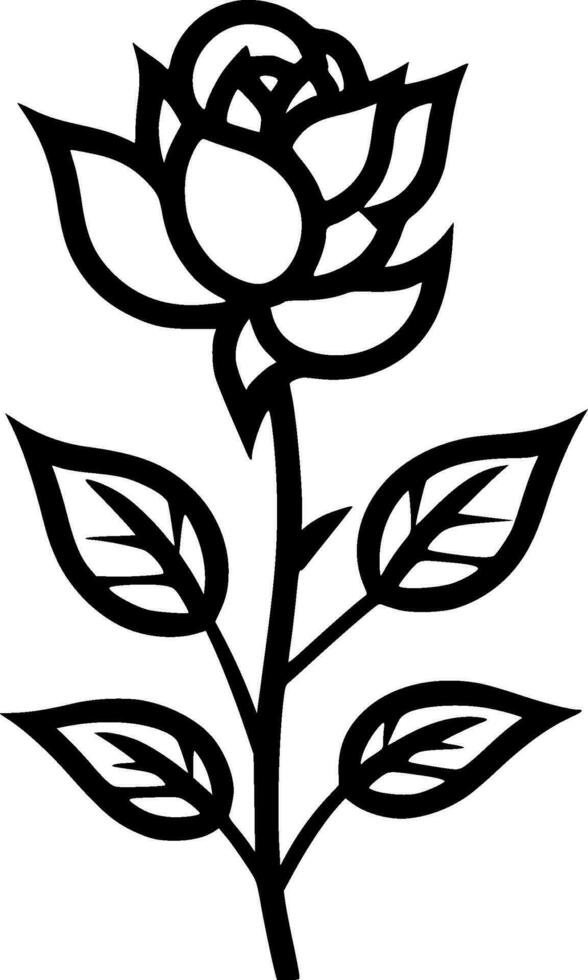 Flower - Minimalist and Flat Logo - Vector illustration