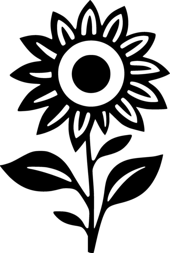 Flower, Minimalist and Simple Silhouette - Vector illustration