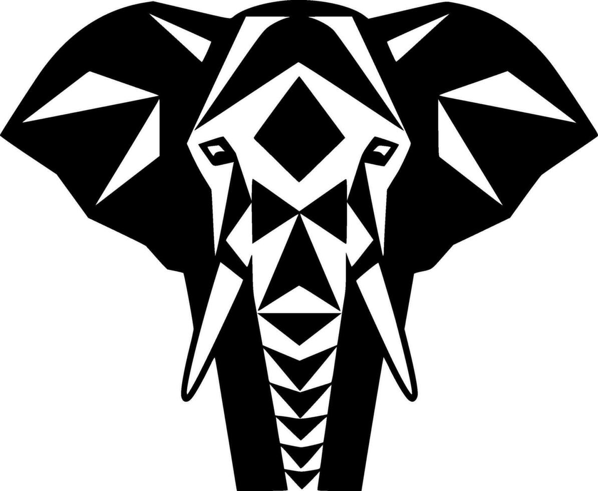 Elephant, Minimalist and Simple Silhouette - Vector illustration