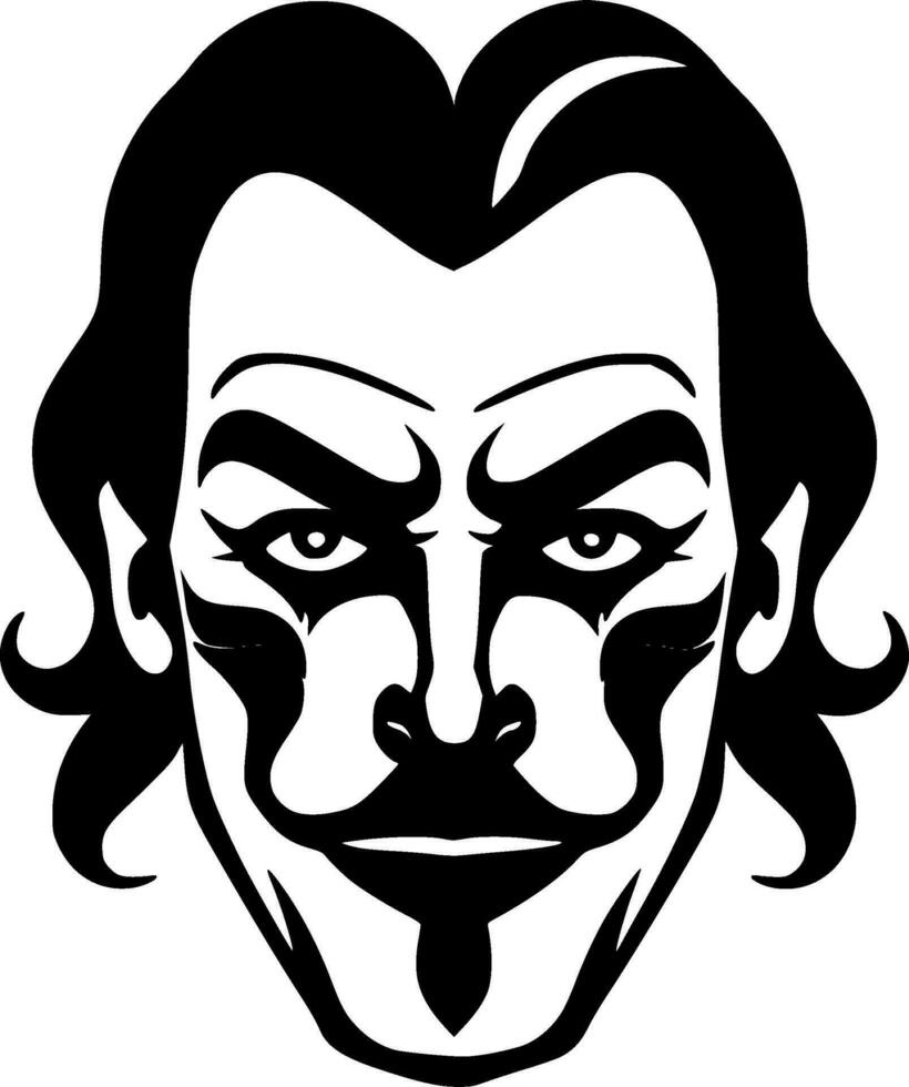 Clown, Minimalist and Simple Silhouette - Vector illustration
