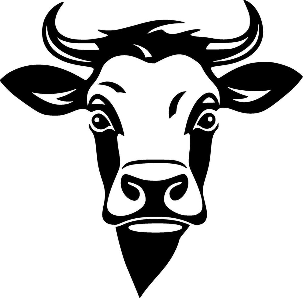 Cow - Minimalist and Flat Logo - Vector illustration