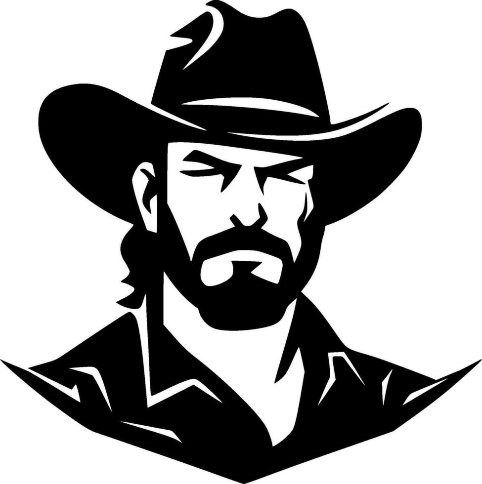 Cowboy - Minimalist and Flat Logo - Vector illustration