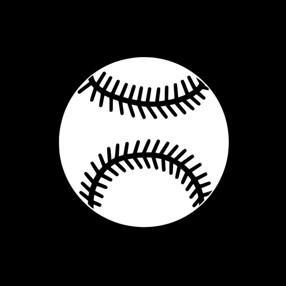 Baseball, Minimalist and Simple Silhouette - Vector illustration