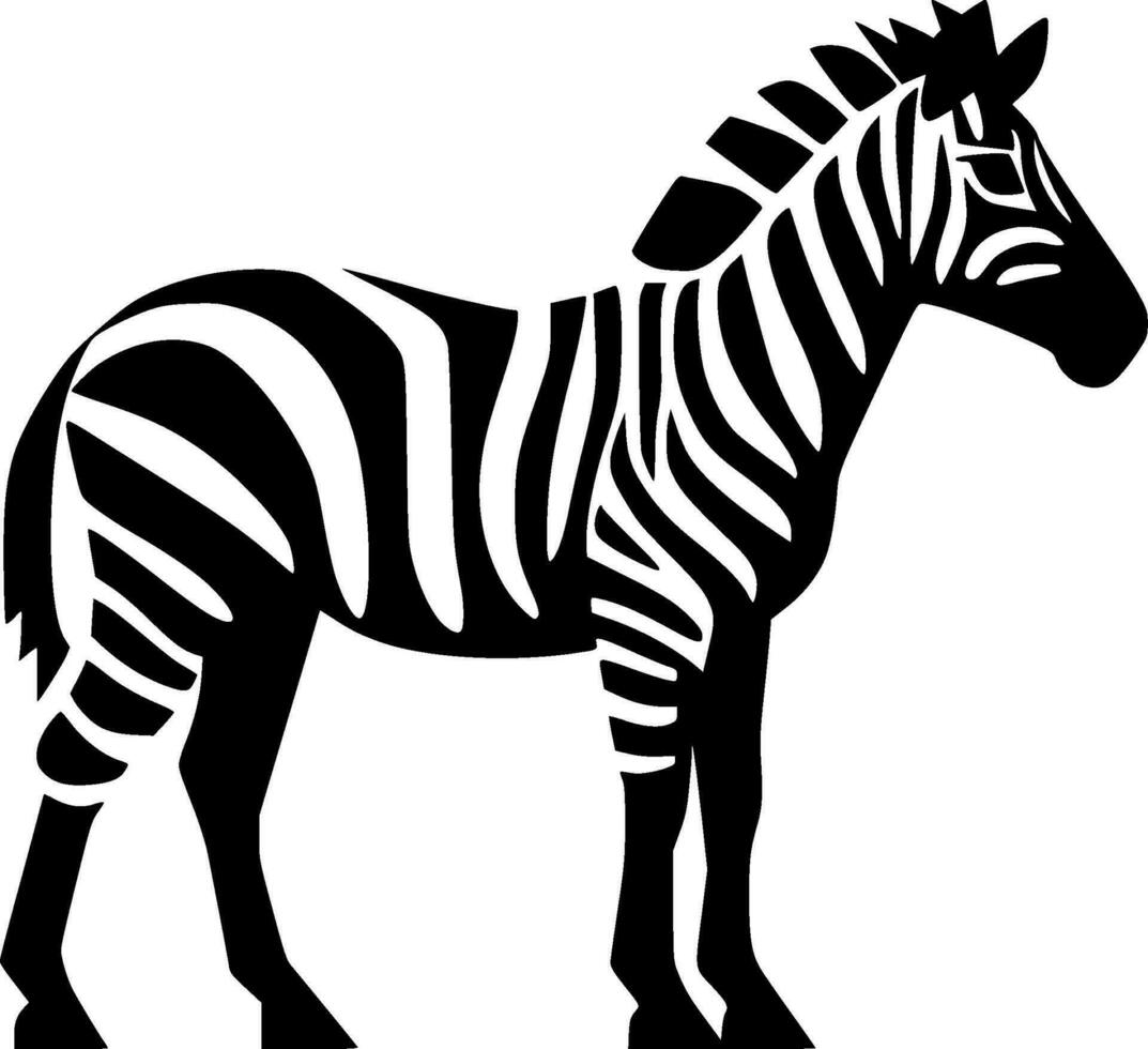 Zebra - Minimalist and Flat Logo - Vector illustration