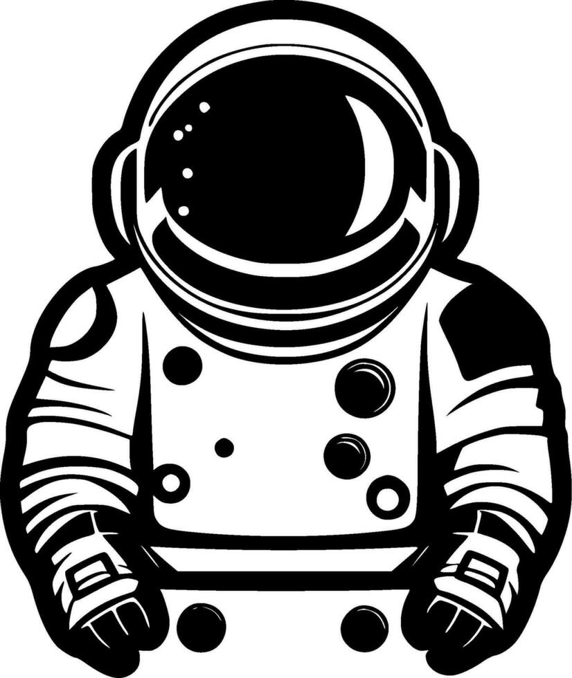 Astronaut, Minimalist and Simple Silhouette - Vector illustration