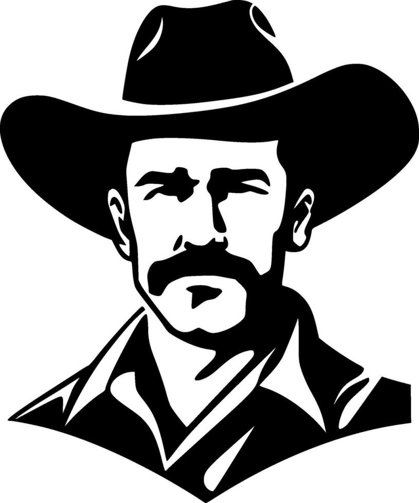 Western - Minimalist and Flat Logo - Vector illustration
