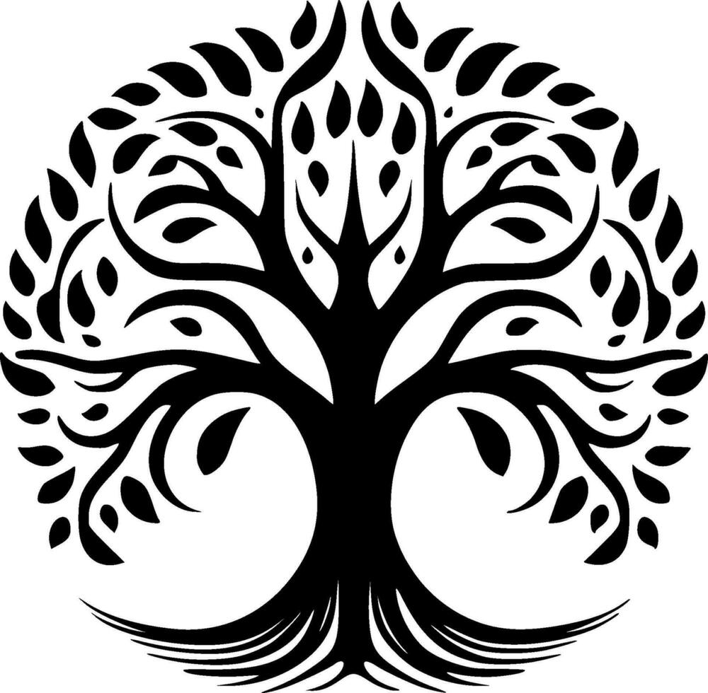 Tree, Minimalist and Simple Silhouette - Vector illustration