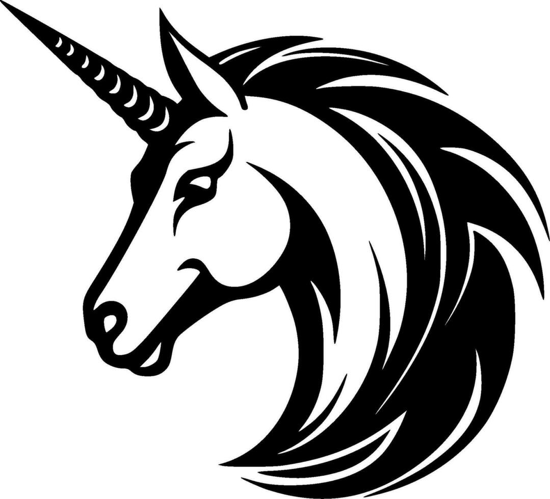 Unicorn, Minimalist and Simple Silhouette - Vector illustration