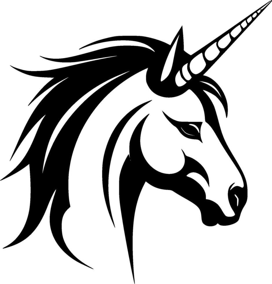 Unicorn - Minimalist and Flat Logo - Vector illustration