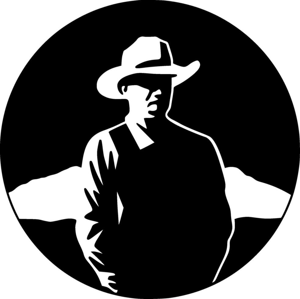 Western, Minimalist and Simple Silhouette - Vector illustration