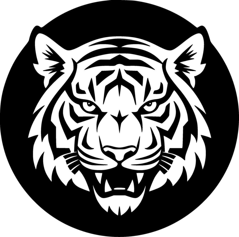 Tiger, Minimalist and Simple Silhouette - Vector illustration