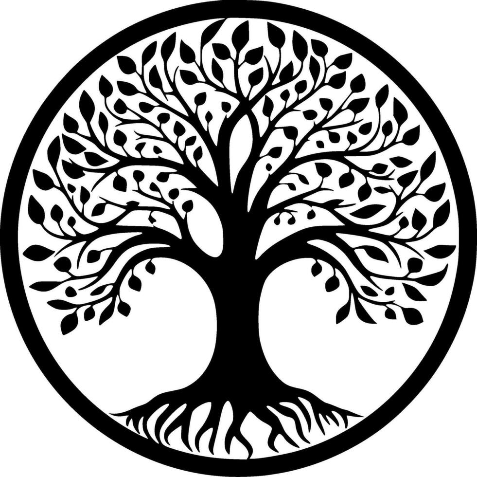 Tree - Minimalist and Flat Logo - Vector illustration