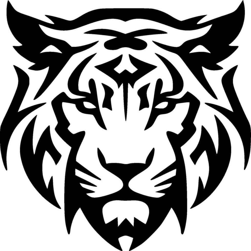 Tiger - Minimalist and Flat Logo - Vector illustration