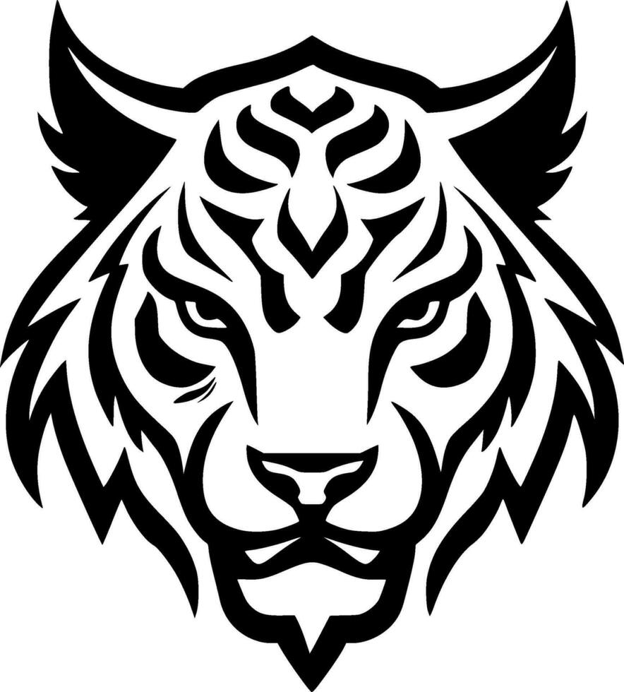 Tiger, Minimalist and Simple Silhouette - Vector illustration