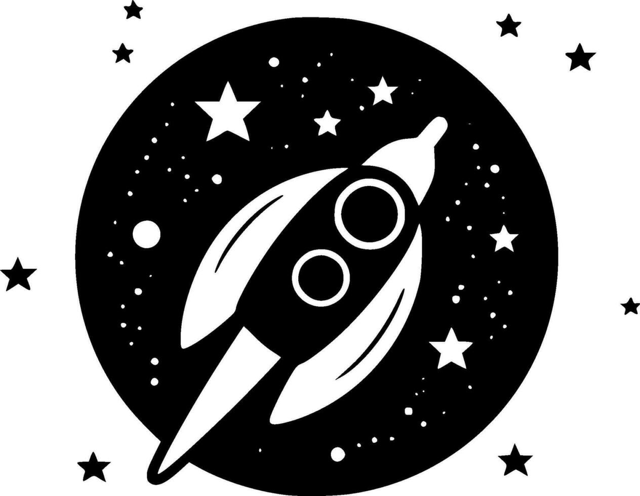 Space, Minimalist and Simple Silhouette - Vector illustration