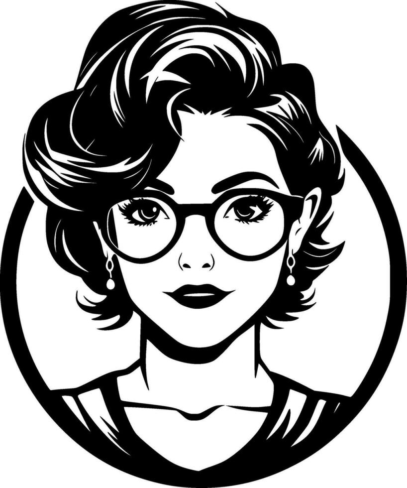 Teacher - Black and White Isolated Icon - Vector illustration