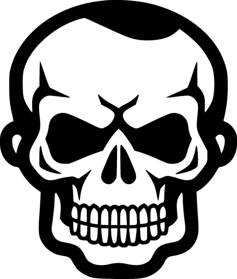 Skull, Minimalist and Simple Silhouette - Vector illustration