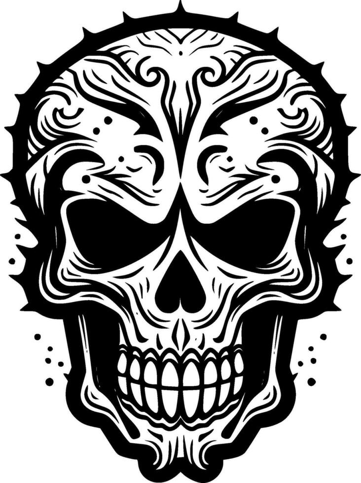 Skull, Minimalist and Simple Silhouette - Vector illustration