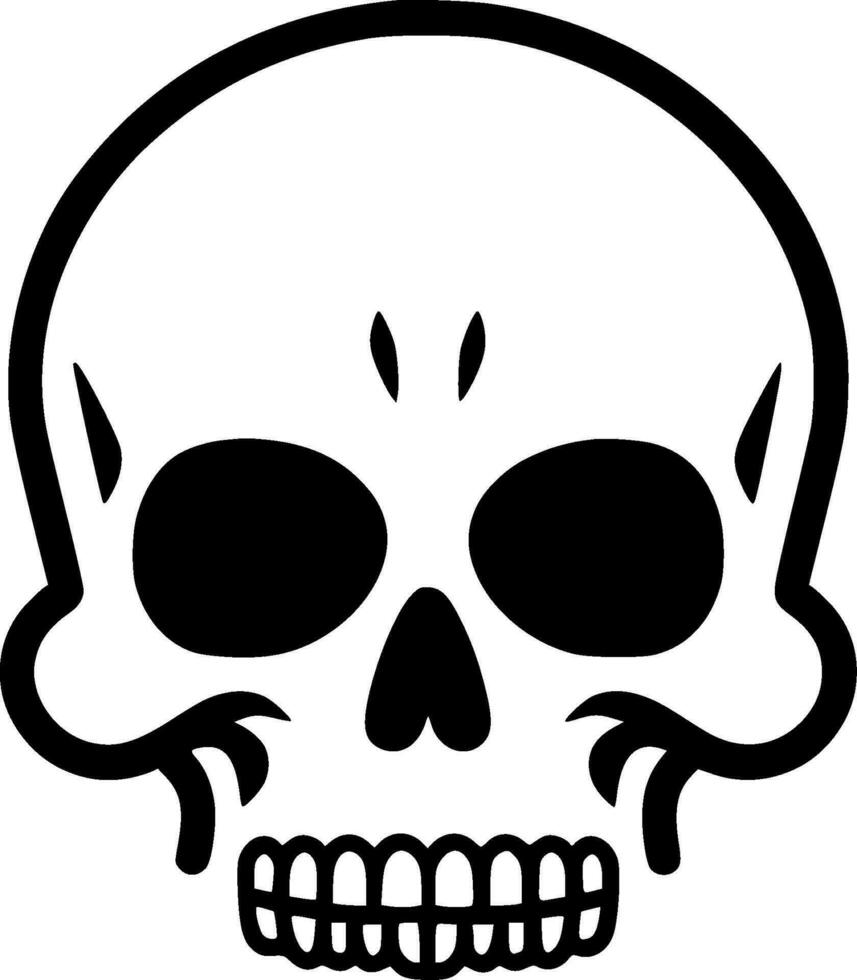 Skull, Minimalist and Simple Silhouette - Vector illustration