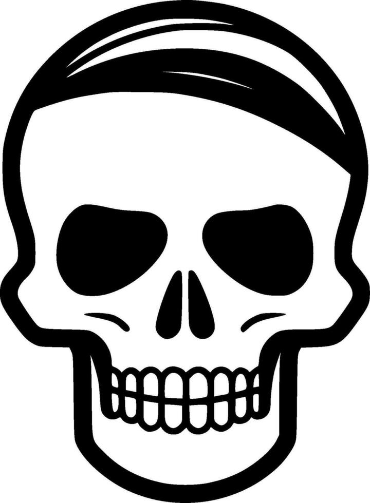 Skeleton, Black and White Vector illustration