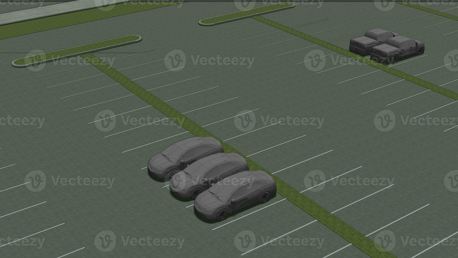 3D illustration of parking and carport photo