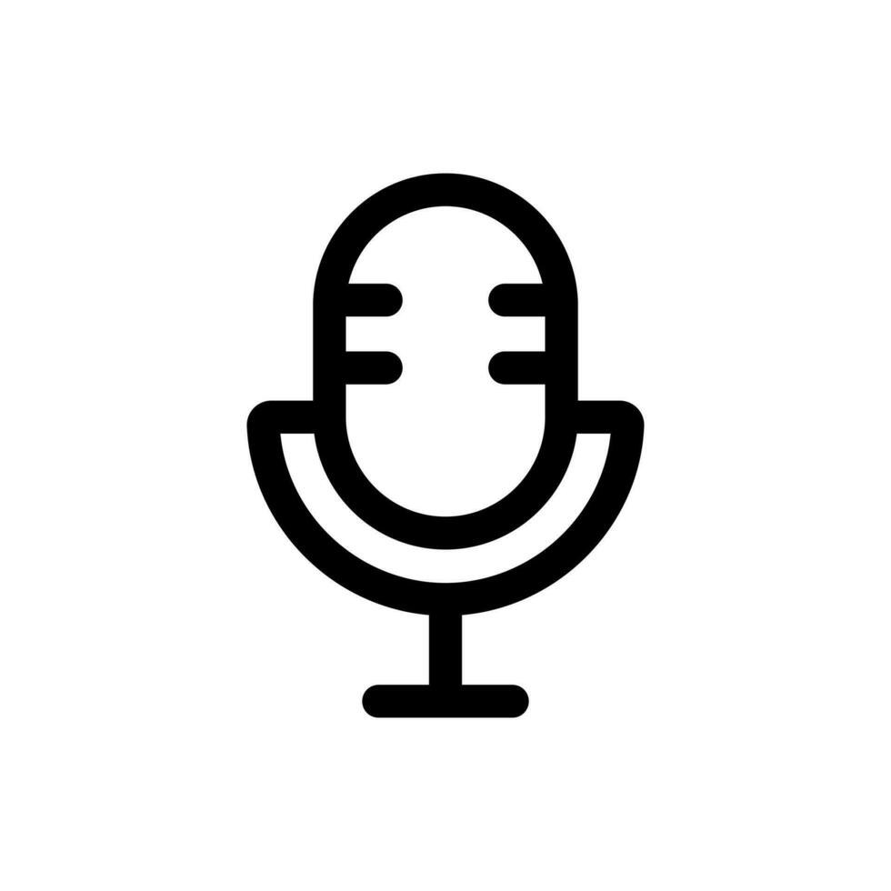 Microphone icon in trendy flat style isolated on white background. Microphone silhouette symbol for your website design, logo, app, UI. Vector illustration, EPS10.