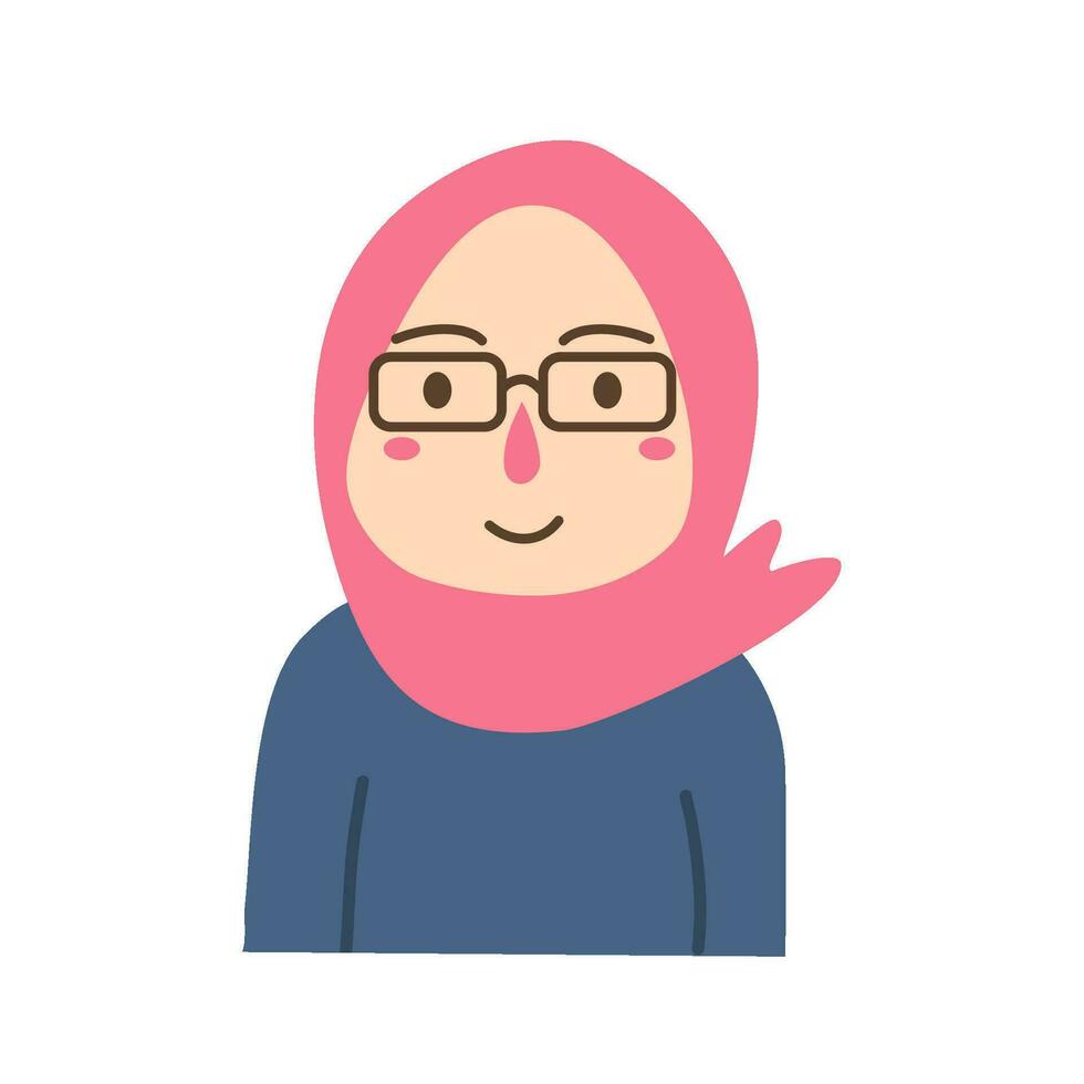 hand drawn empowered muslim woman design vector