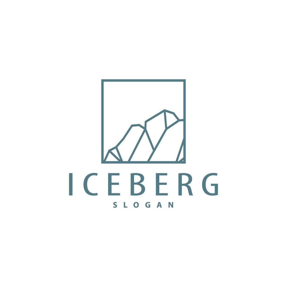 antártico frío montaña iceberg logo diseño, sencillo vector modelo símbolo ilustración