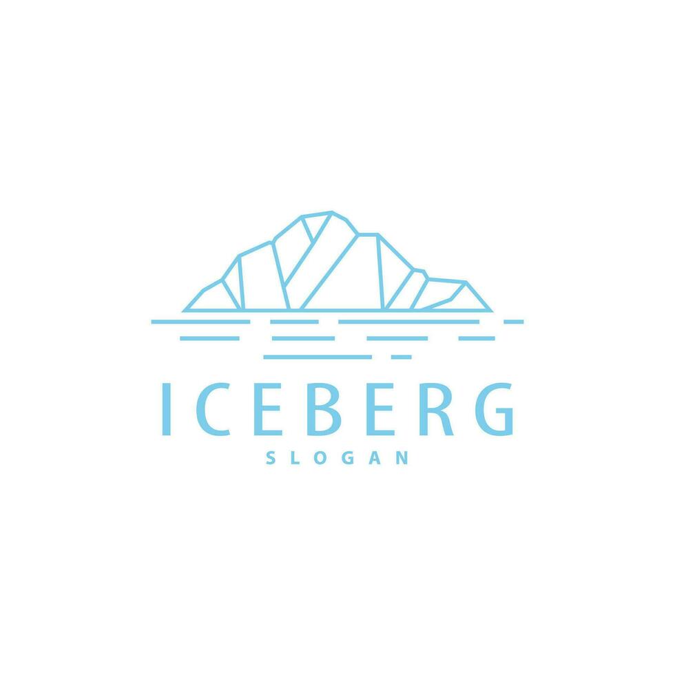 antártico frío montaña iceberg logo diseño, sencillo vector modelo símbolo ilustración