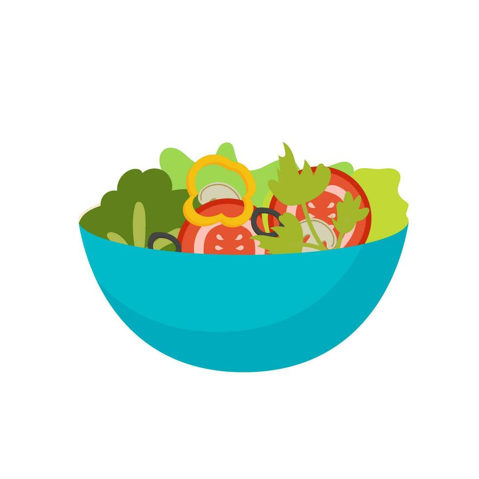 Salad. Icon. Object isolated on white background vector