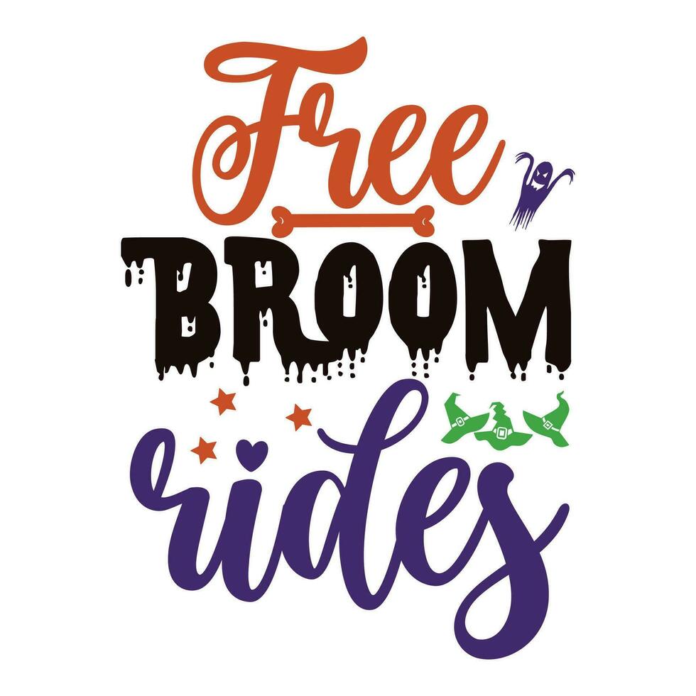Tree broom rides vector